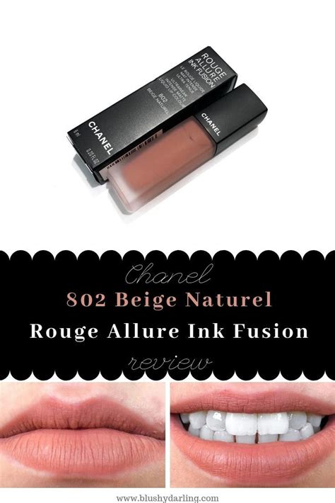 802 beige naturel chanel|Rouge Allure Ink Fusion Review, Photos & Swatches.